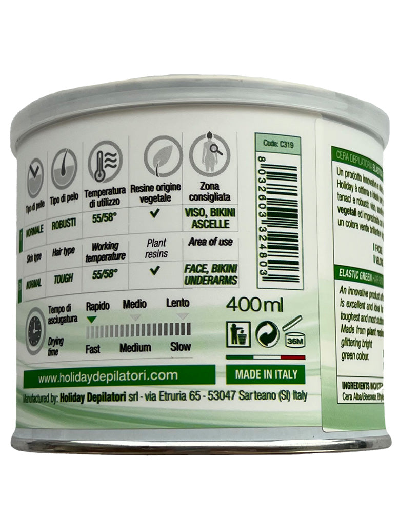 Filmwachs Elastique Green Jasmin 400 ml, Enthaarung ohne Vliesstreifen