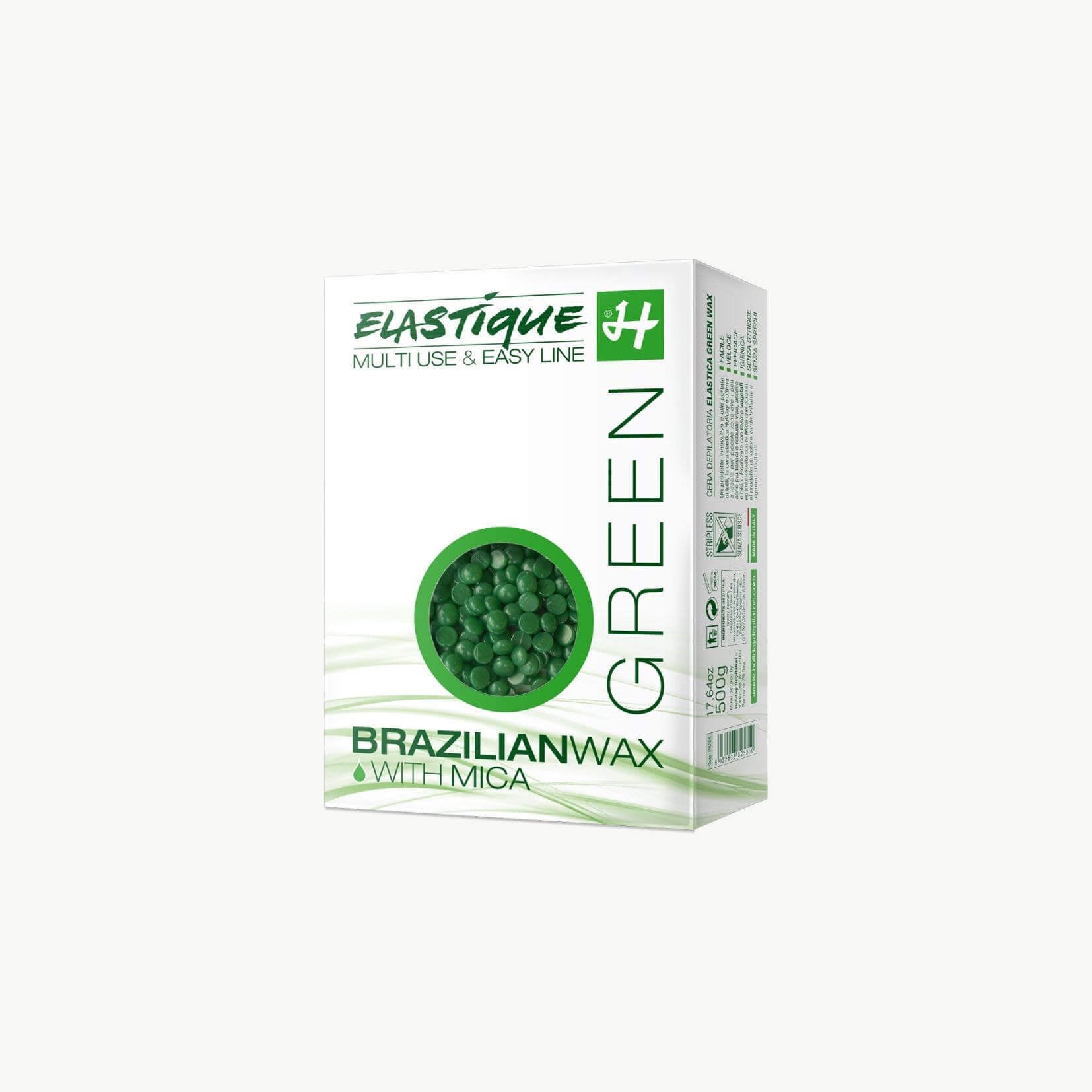Filmwachs Elastique Green Jasmin in Perlen 500 g, Enthaarung ohne Vliesstreifen